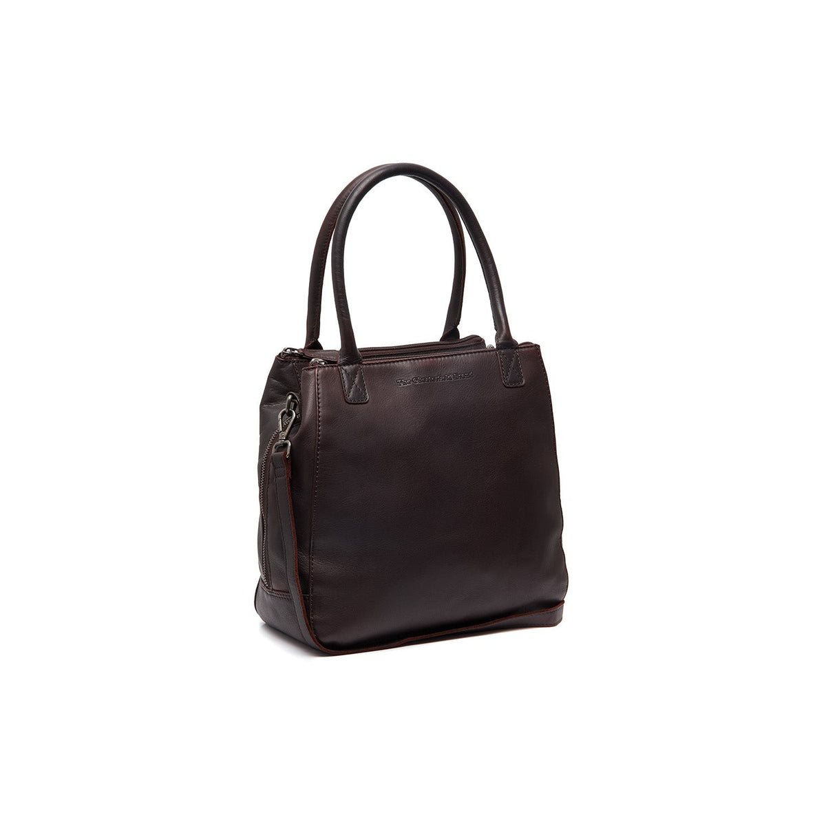 Tailored Rib Cuffs &amp; Hem Craftsmanship Construction Detail on Solvin Full-Grain Leather Handbag