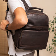 Austin Full-Grain Leather Laptop Backpack – alternate product view 2