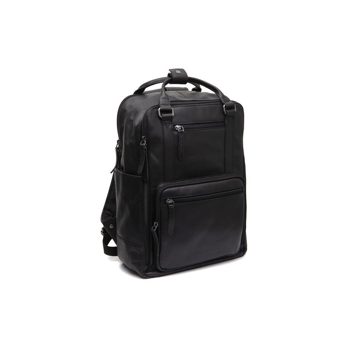 Calden Цельнозерновая кожа Laptop Backpack in Classic 100% Full-Grain Leather - Full Exterior Front Profile View | Купить онлайн