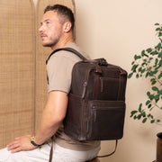 Calden Цельнозерновая кожа Laptop Backpack – Дополнительный вид 2