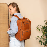 Calden Цельнозерновая кожа Laptop Backpack – Дополнительный вид 3