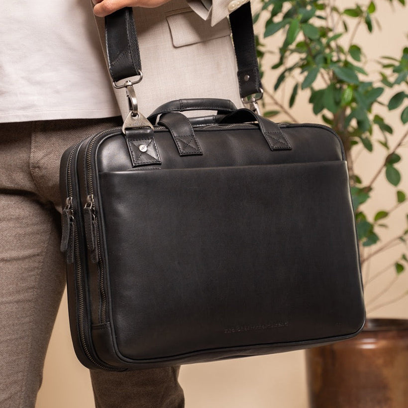 Iseo Full-Grain Leather Laptop Bag мужская