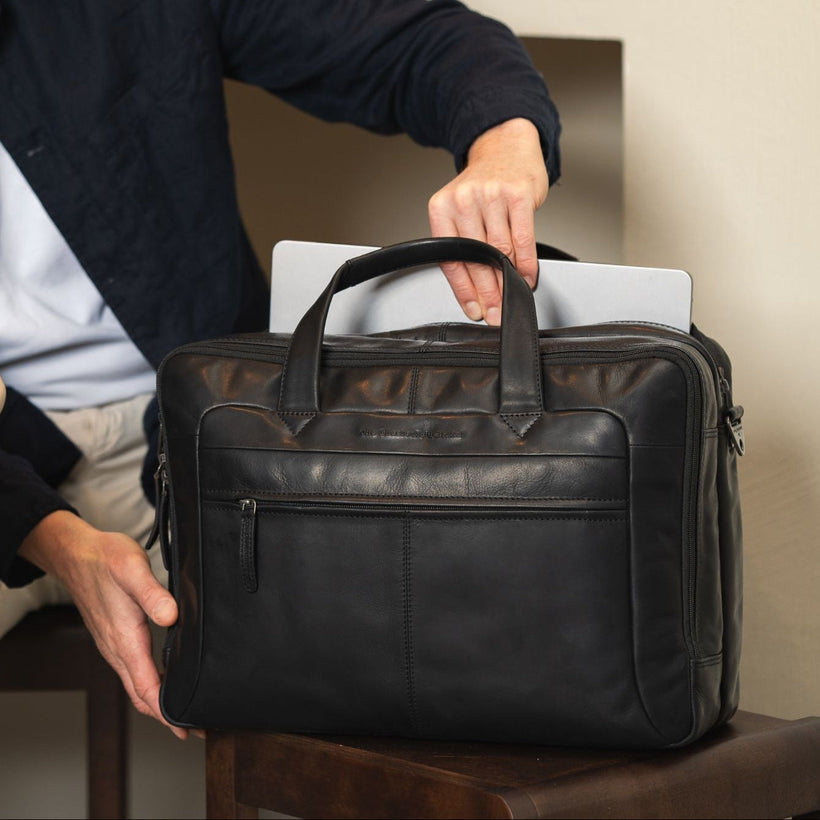 Ryan Full-Grain Leather Laptop Bag мужская