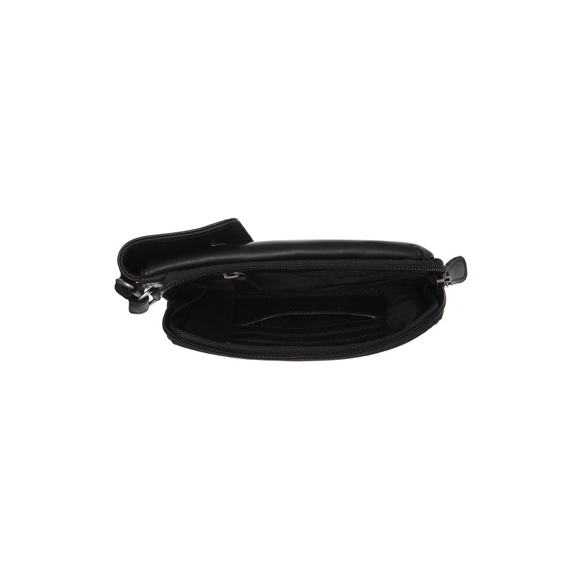 Langley Full-Grain Leather Phone Bag - Lateral Side Profile View Showing Sleeve Cut &amp; Athletic Taper Fit