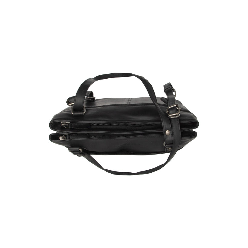 Classic 100% Full-Grain leather Bag - Rear Perspective Showing Reinforced Leather Straps & Stitching
