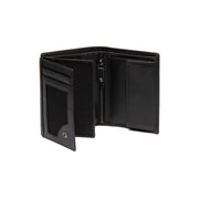 Solid Antique Brass Hardware &amp; Heavy-Duty Dual Zipper Detail on Leroy Цельнозерновая кожа Wallet