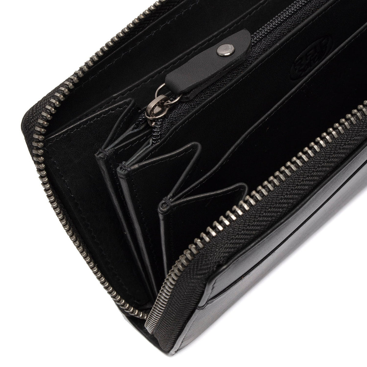 
Classic 100% Full-Grain leather Wallet - Вид сзади с усиленными кожаными ремнями и прострочкой
