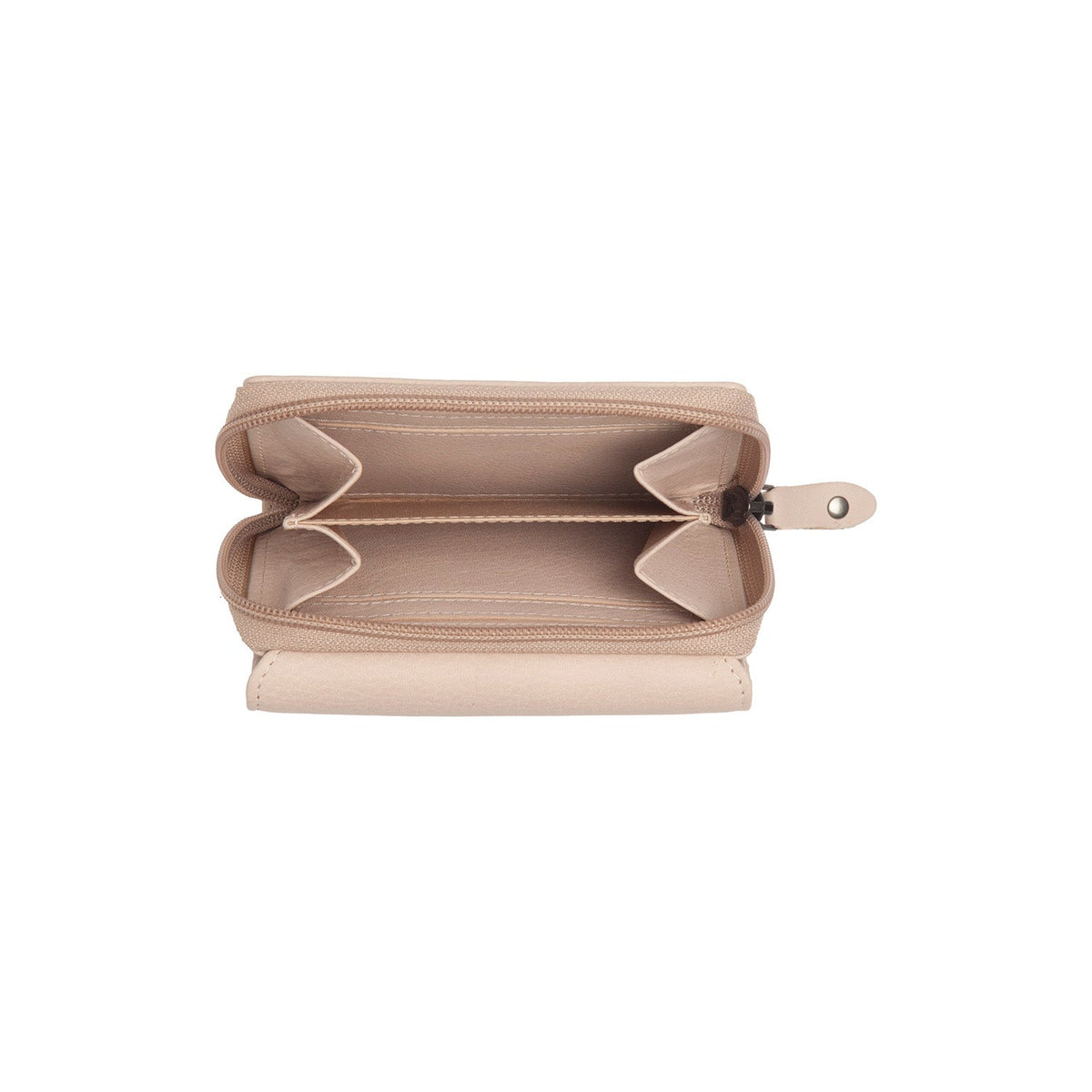 Solid Antique Brass Hardware &amp; Heavy-Duty Dual Zipper Detail on Zelan Full-Grain Leather Wallet