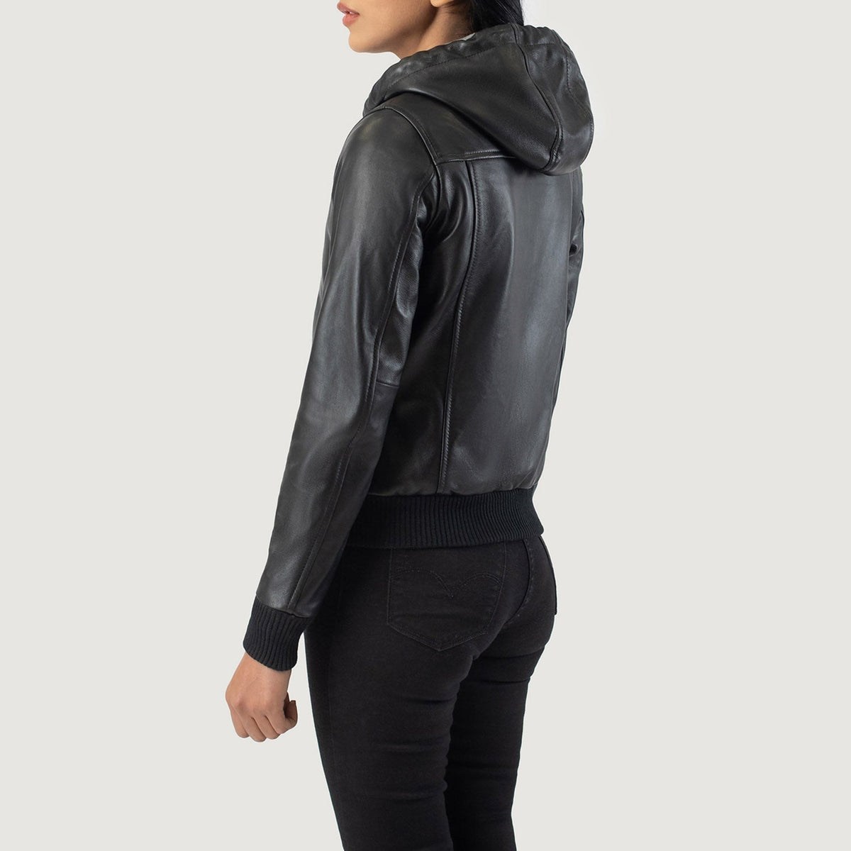 
Rebella Hooded Кожаный бомбер для Женщин – alternate product view 5