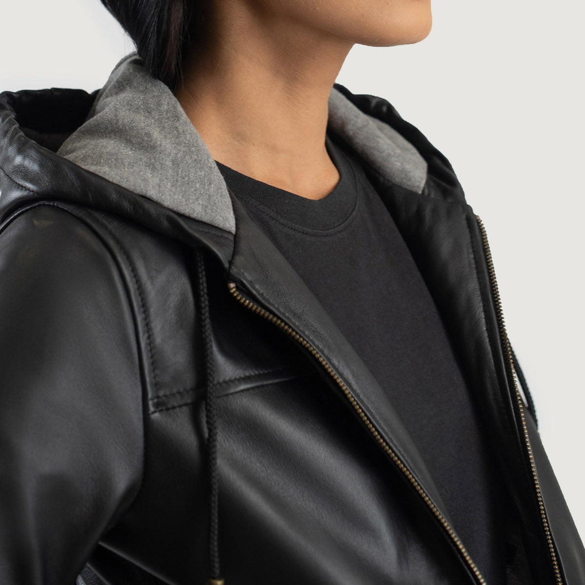 
Rebella Hooded Кожаный бомбер для Женщин – alternate product view 6