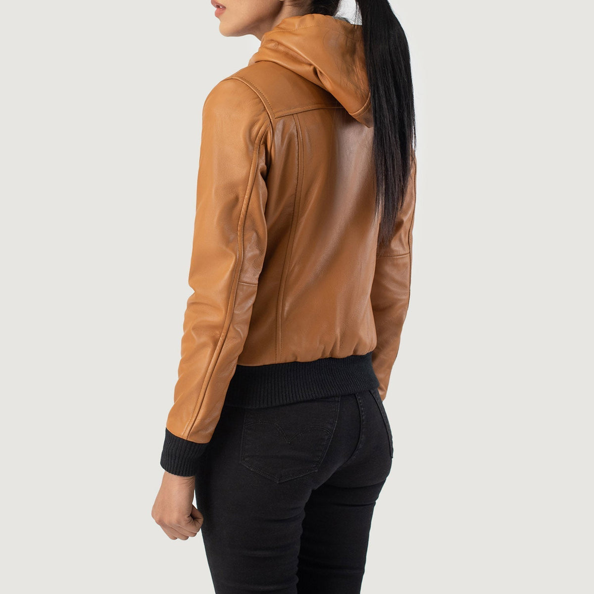 
Rebella Hooded Кожаный бомбер для Женщин – alternate product view 5