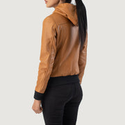 
Rebella Hooded Кожаный бомбер для Женщин – alternate product view 5