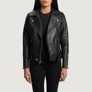
Мастерство обработки подола и швов на Rumy Maroon Leather Biker Jacket