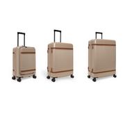 Hand Luggage Suitcase Front Pocket Zuna in Classic 100% Full-Grain Leather - Front Profile View &amp; Tailored Silhouette | Buy Online