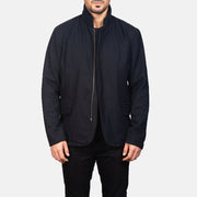 
Thomas Черный Wool Кожаная куртка для Мужчин in Black Synthetic Wool - Вид спереди и приталенный силуэт | Купить в официальном онлайн-магазине